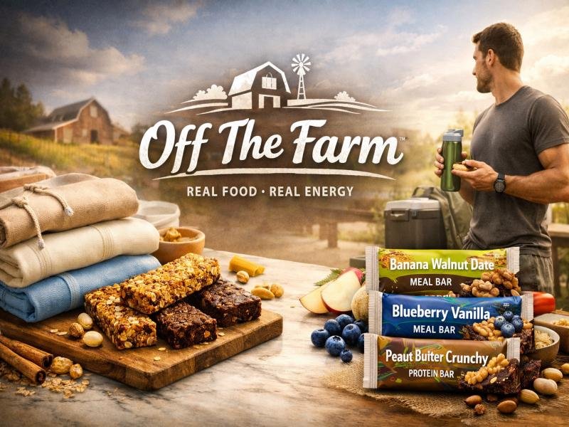 Off The Farm Protein Bars Meal Bars Gluten Free Clean Label Nutrition Snacks Brand